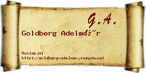 Goldberg Adelmár névjegykártya